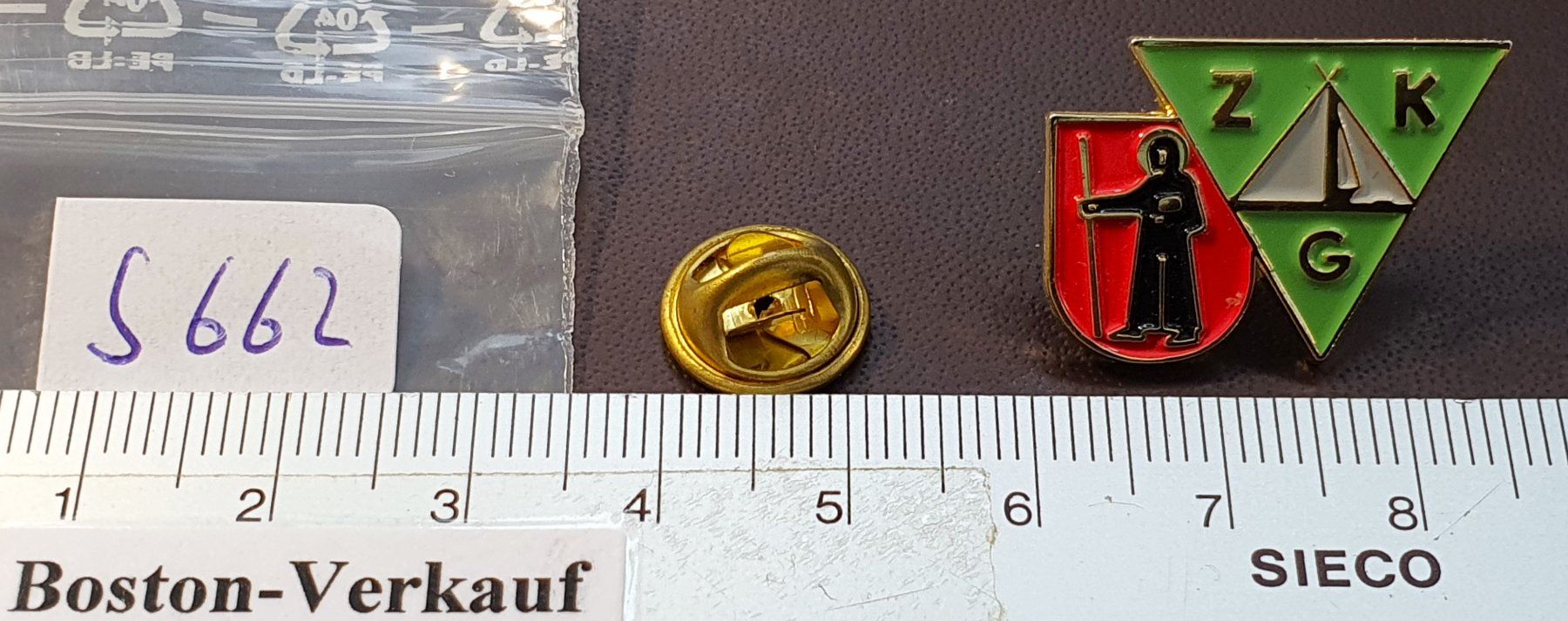 Placchette & Badge: S662 - Pin Glarus ZKG – Usato da Reinach BL venduto da Boston-Verkauf 1