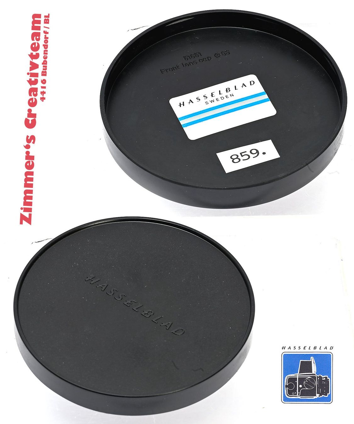 Hasselblad Obiettivi: Hasselblad Frontdeckel 93mm, Ref. 51651, zu V-Sytem – Usato da Bubendorf venduto da zimmers_creativteam