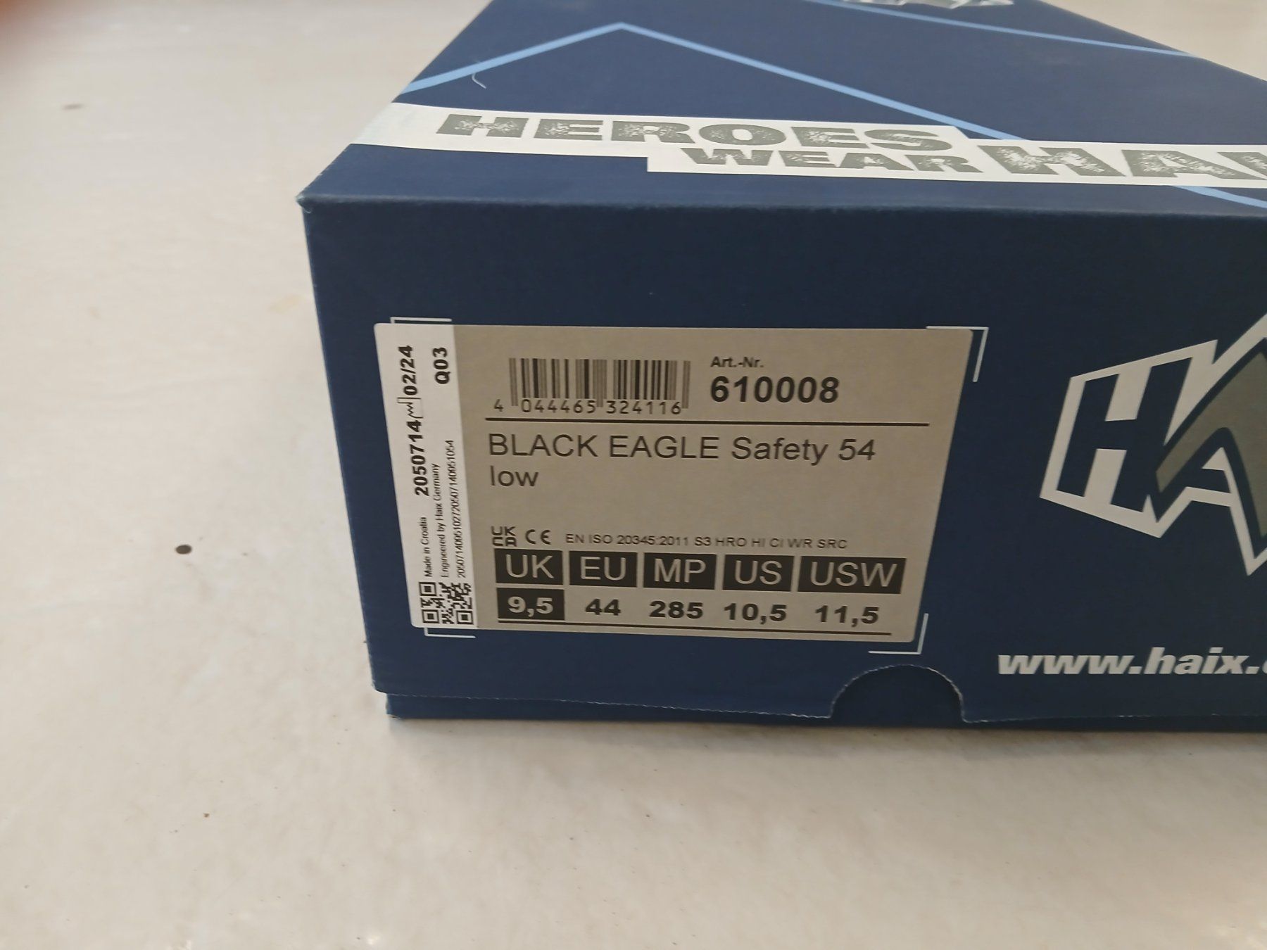 Haix Scarpe da uomo: Haix Sicherheitshalbschuh Black Eagle 54 low Gr.44 – Nuovo e nell'imballaggio originale da Reiden venduto da mja_2bsk 5