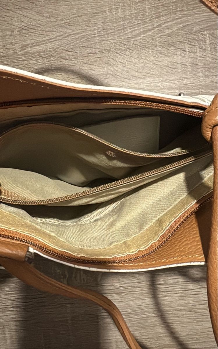 Borse da donna: Ledertasche in Weiss/Braun – Usato da Safenwil venduto da Lenzburg-Gretzenbach 2