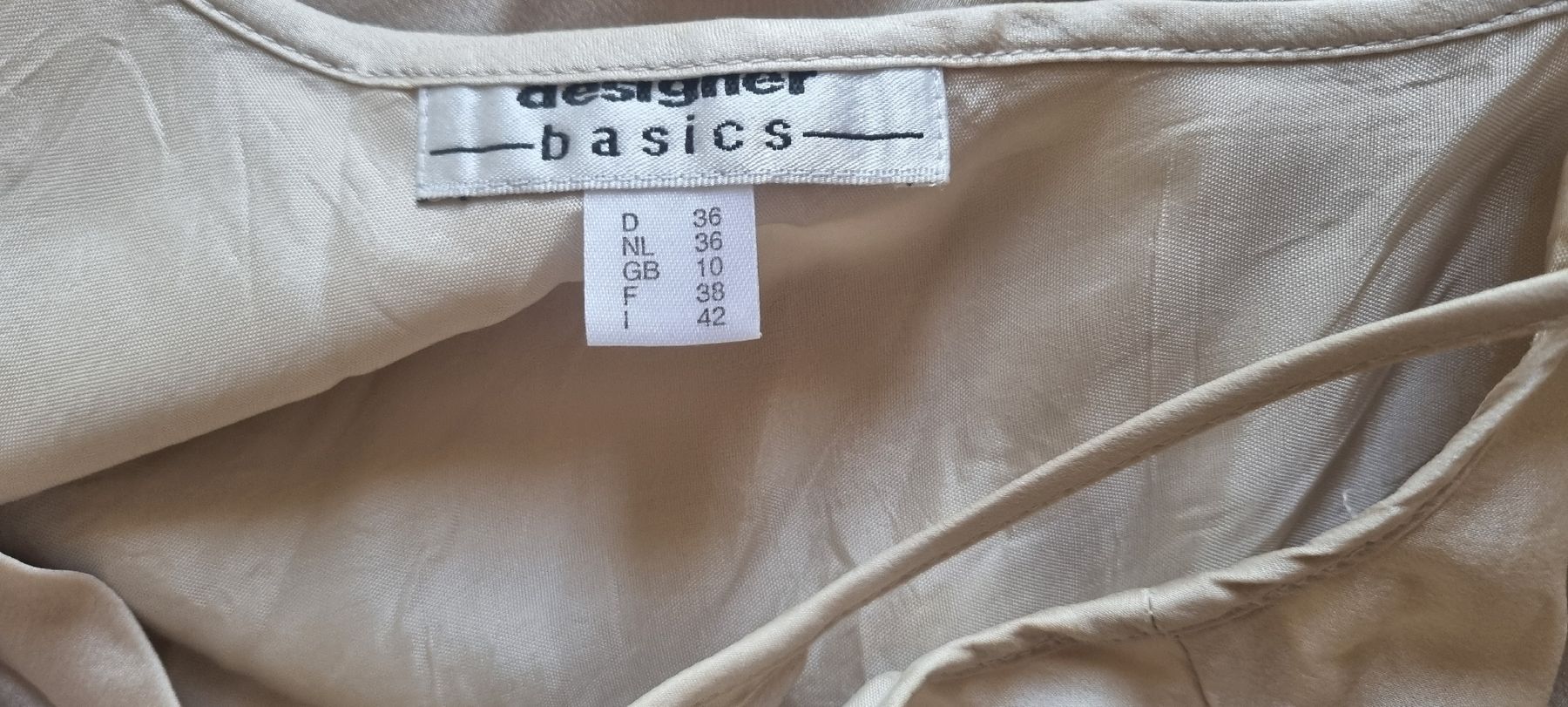 Kleider: Maxiseidenkleid von Designer Basics in beige Gr. 36 – Gebraucht aus Champlan von acr_kkd5 4