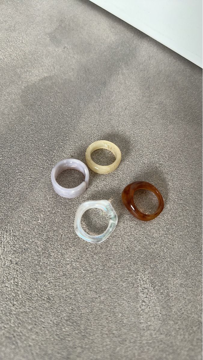 Bagues: 4 Ringe transparent pastellfarbig neu – Neuf (Voir description) à Dietikon par vithya88