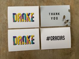 4 Postkarten OfficeTree Danke Dankeskarten