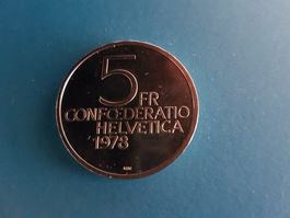 5 Franken Gedenkmünze, Henry Dunant 1978