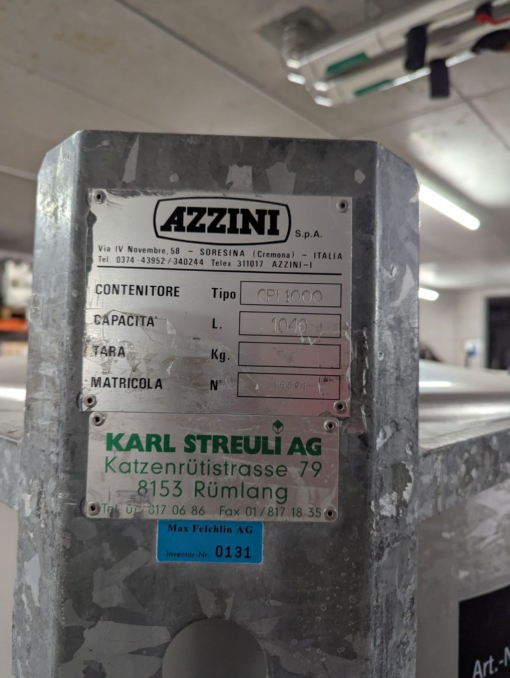 Accessori per altri veicoli: Mobiler Tank Azzini unbeheizt – Usato da Ibach venduto da FelcTec 1