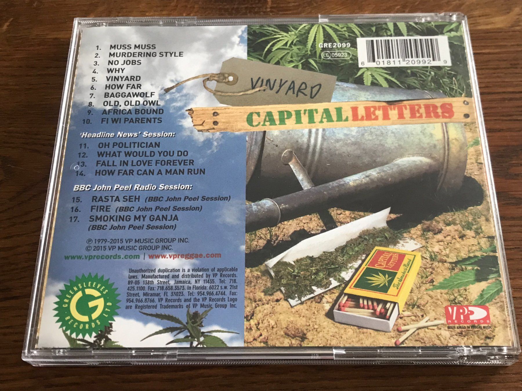 CDs: CAPITAL LETTERS - Vinyard - Roots Reggae, Dub – Gebraucht aus Buchs AG von Archie 2