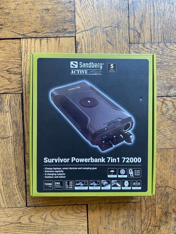 Sandberg Survivor Powerbank 7in1, 72000 mAh | Kaufen auf Ricardo