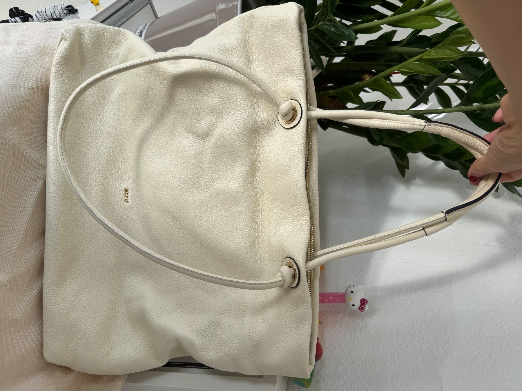 Abro Borse: ABRO Knotted Shopper Leder Milk NEU – Nuovo (secondo la descrizione) da Zuerich venduto da Moochie 7