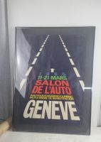 Genfer Auto-Salon 1965 Plakat E. Küng  hist. DB-Versandrolle