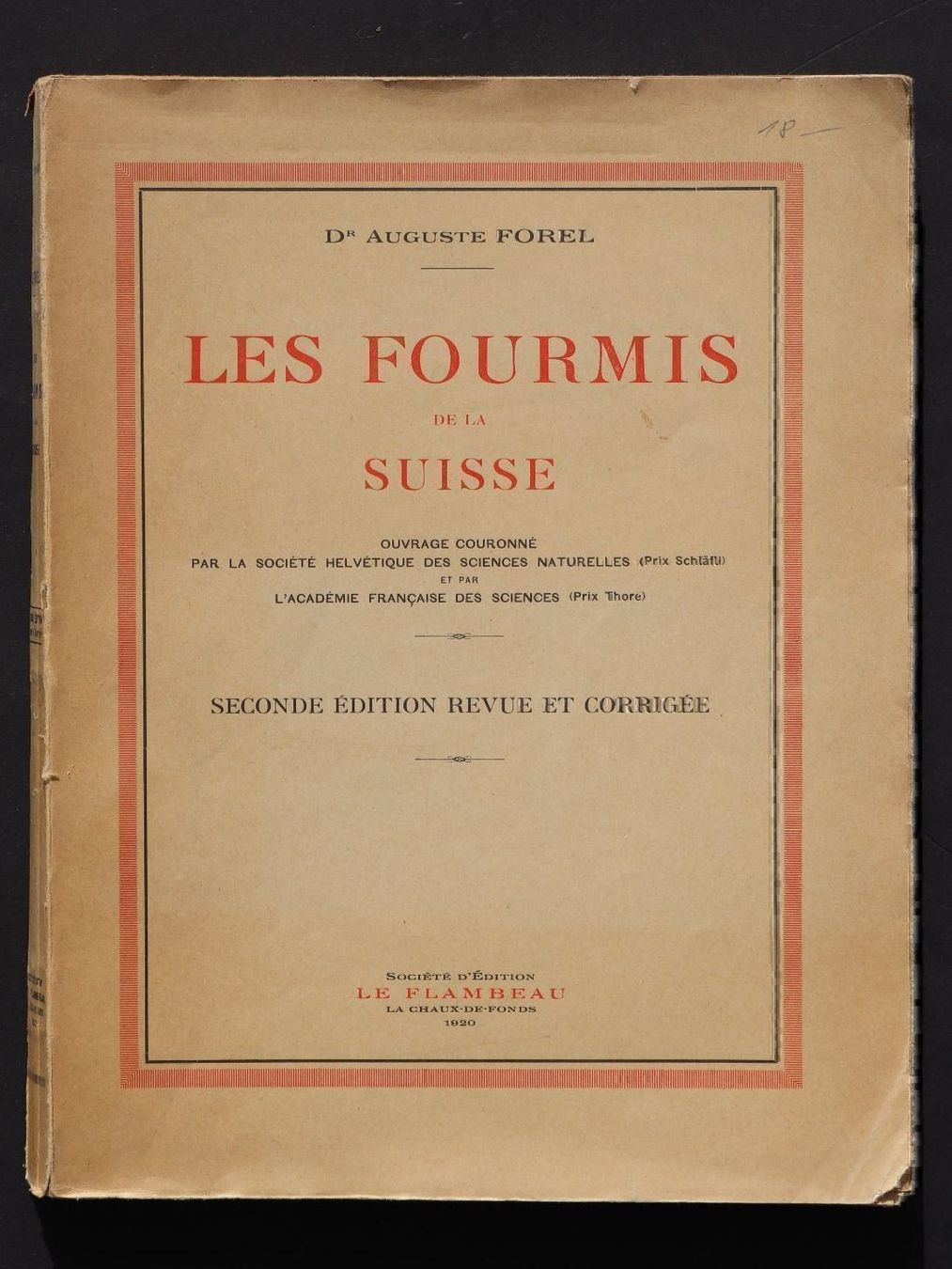 Libri: DR.FOREL,LES FOURMIS DE LA SUISSE,1920 – Usato da Guensberg venduto da Herzaktion