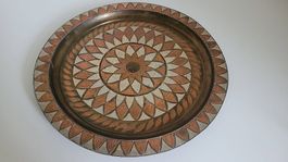 Wandteller handgemacht Serviertablett orientalisch Vintage