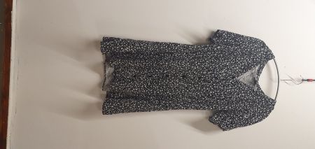 Monkl Jupe schwarzweiss mit Blumenmuster grösse S