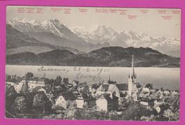 Zug   -   alte Ansichtskarte von Zug gest. 1911