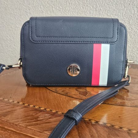 Tasche Tommy Hilfiger dunkelblau mit Streifen guter Zustand