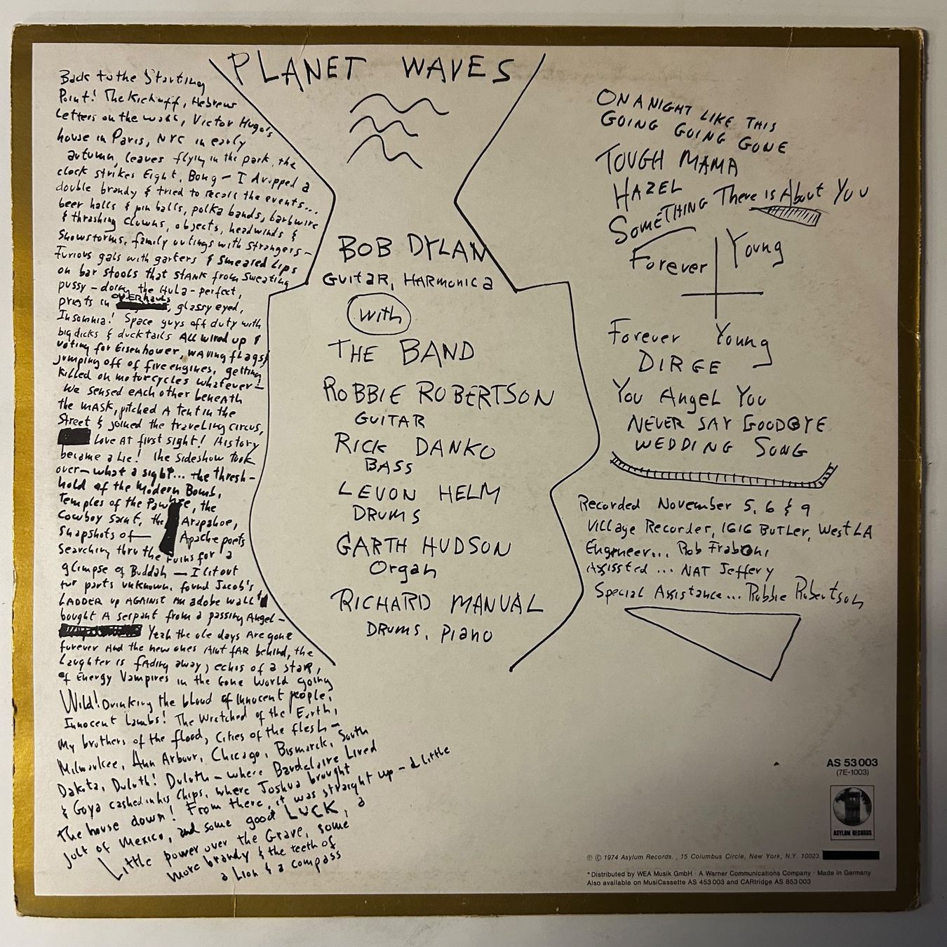 Dischi in vinile: Bob Dylan - Planet Waves, Vinyl LP 1974 – Usato da Aesch BL venduto da BernisFlomi 1