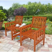 + Casaria Gartenbank Akazie Holz Wetterfest Tisch Ablage