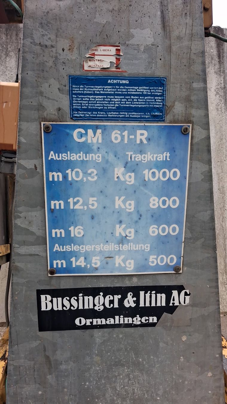Gru: Kran Cattaneo CM61 Stirnimann – Usato da Rüegsbach venduto da dar_5bs8 6