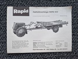Original Prospekt Rapid Zapfwellenanhänger zu S-Spezial