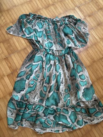 Sommerliches Neckholder-Kleid mit Schlangenprint, gr. M/L