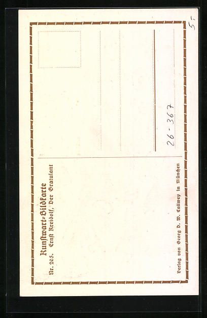 Cartoline postali: Künstler Ernst Kreidolf: Der Gratulant – Usato da Berlin venduto da bartko-reher 1