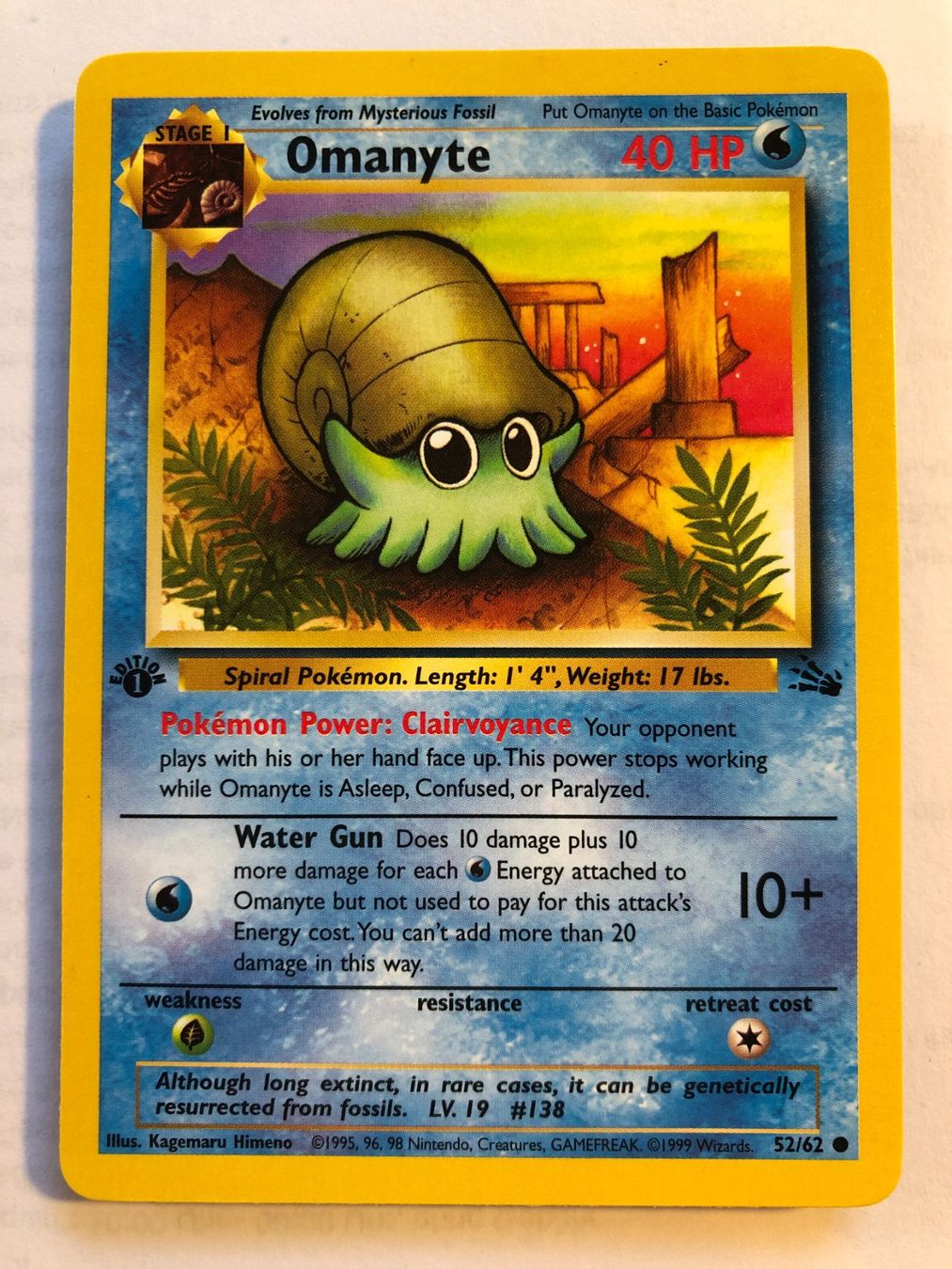 Carte collezionabili: Omanyte 1st Fossil - NM - ab 1.- – Usato da Giubiasco venduto da dan_pr8b