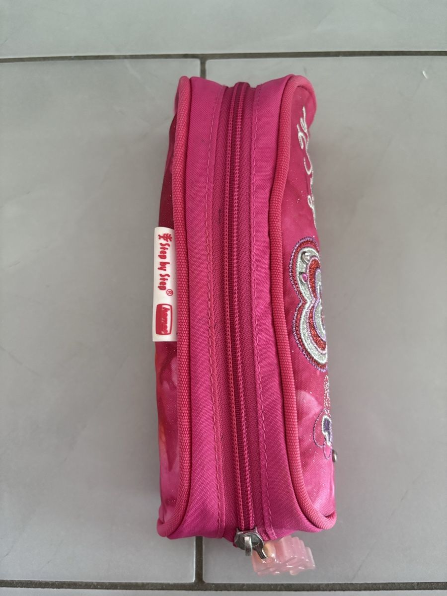 Step by Step Astucci : Mädchenschulmäppchen - Pink mit Glitzerherzen – Usato da Winterthur venduto da nik_pr58 2