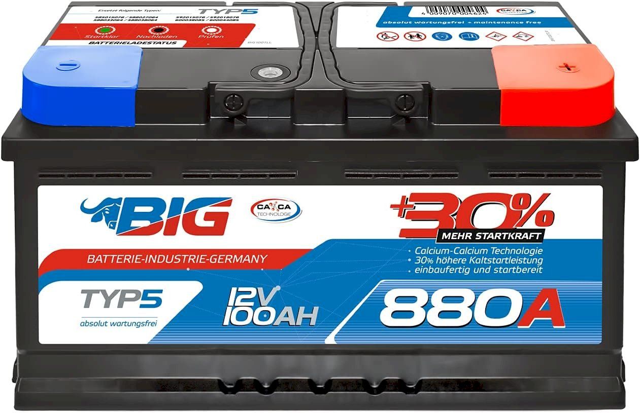 Elektrotechnik: BIG +30% 12V 100Ah Autobatterie – Neu und originalverpackt aus Bottighofen von zaap