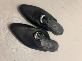 Damen Pantoletten AGL schwarz Grösse 37