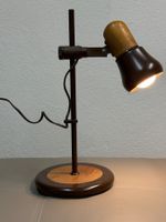 Vintage Schreibtischlampe, Holz/Metall