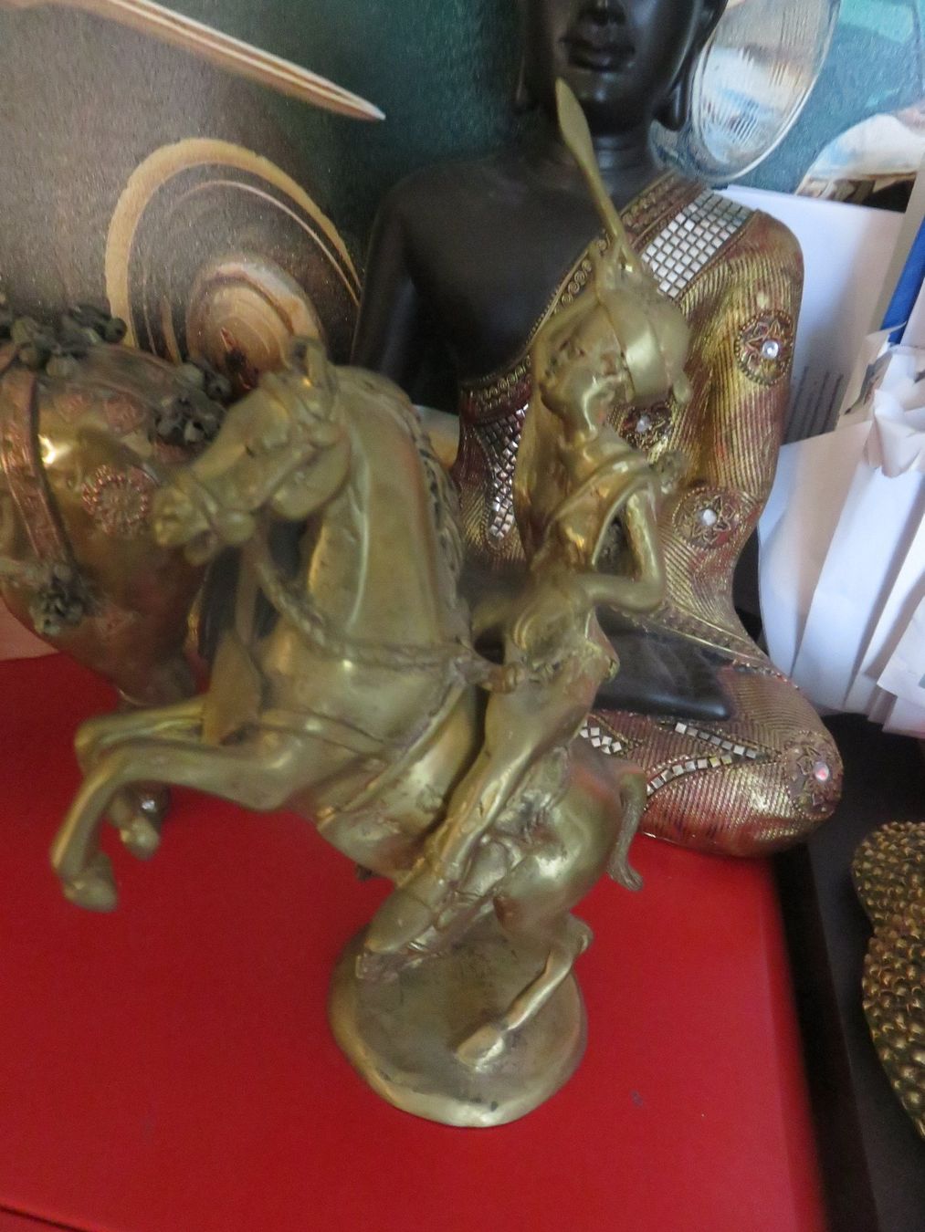Sculture & Statue: Reiter 🤩+ Pferd Messing Figur – Usato da Schötz venduto da Vulkan2 8