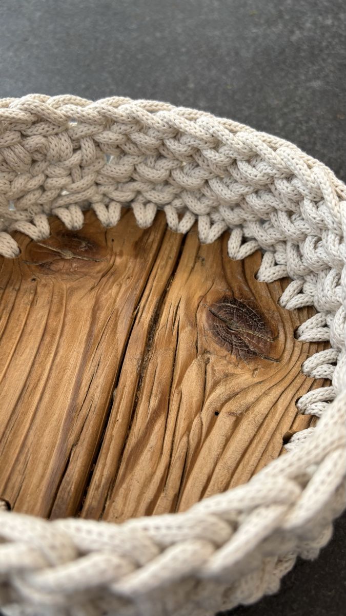 Altro per la casa: Häkelkorb mit Altholzboden – Nuovo (secondo la descrizione) da Bichwil venduto da VintaCraftStudio 1