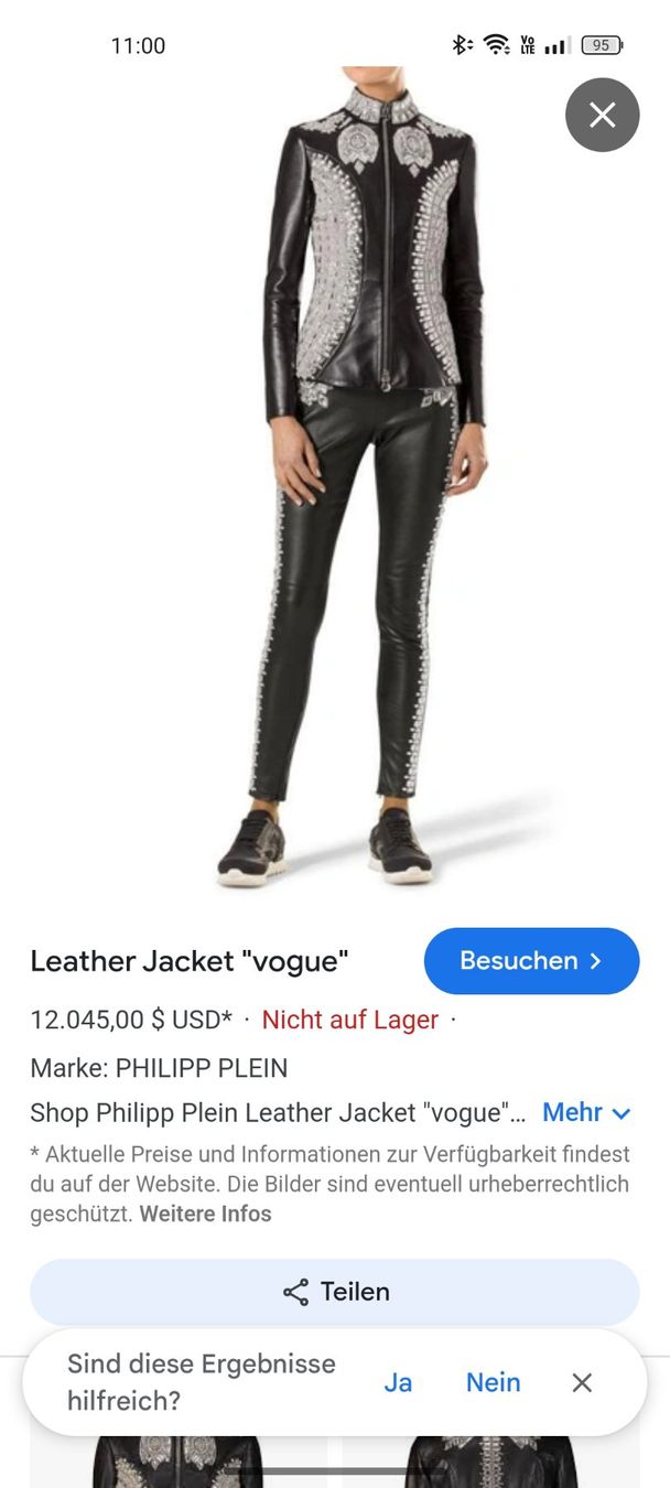 Philipp Plein Giacche: Philipp Plein Lederjacke Grösse S mit Swarovsky – Usato da Winterthur venduto da style-and-design.zrh 8