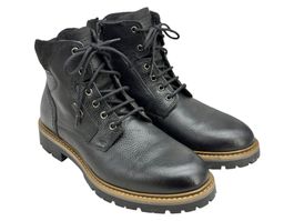 Bottines AM en cuir noir lacées. Pointure 42