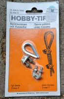 Seilklemmen mit Kausche f. Seile 3 mm Ø, HOBBY-TIFF