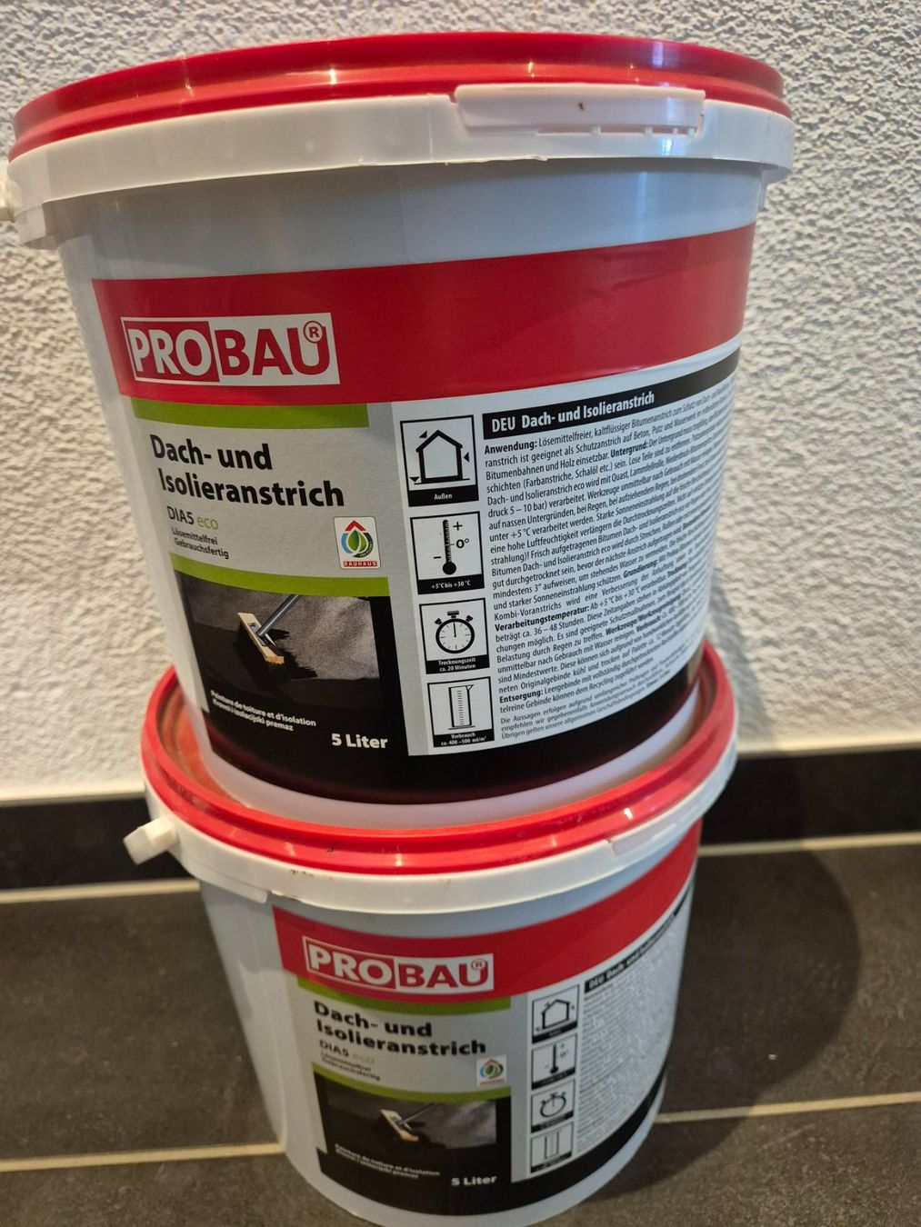 Sanitari: 2x 5L Pro Bau Dach und Isolieranstrich – Nuovo e nell'imballaggio originale da Möriken AG venduto da rog_wwk9