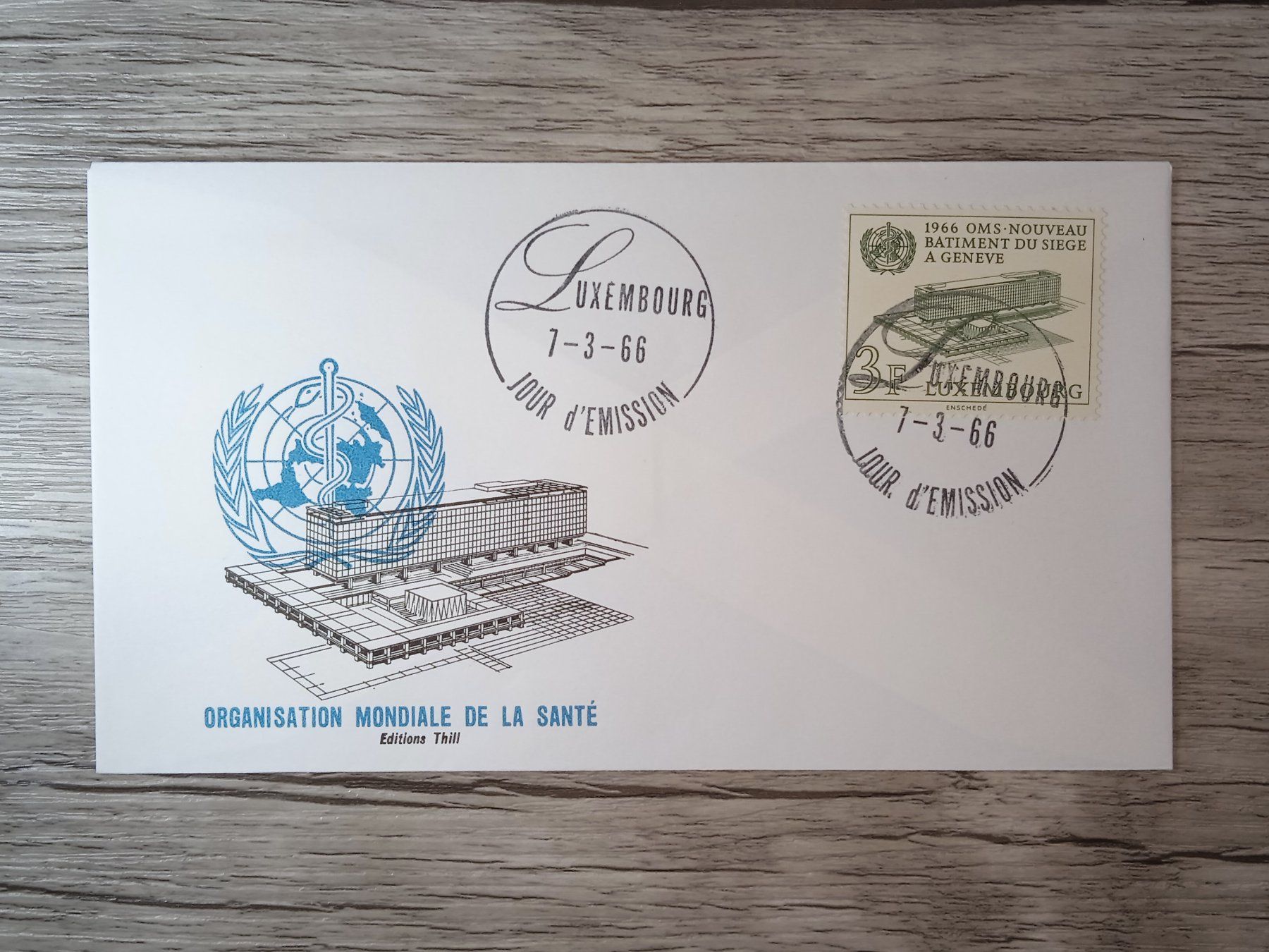 Tutti i francobolli: TR47 Enveloppe + Timbre Luxembourg 1966 – Usato da Cousset venduto da Patrick_Collections