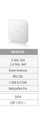 Zyxel WiFi: ZYXEL WAX650S Acess Point – Usato da Küttigen venduto da FuturePlanet 4