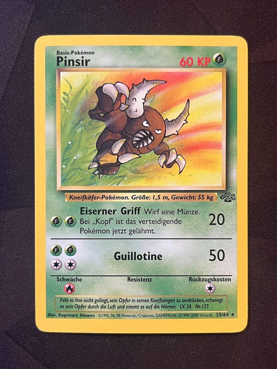 Pokémon Sammelbilder & Trading cards: Pokemon -   Jungle Pinsir 25/64 – Gebraucht aus schaan von Schokoloco