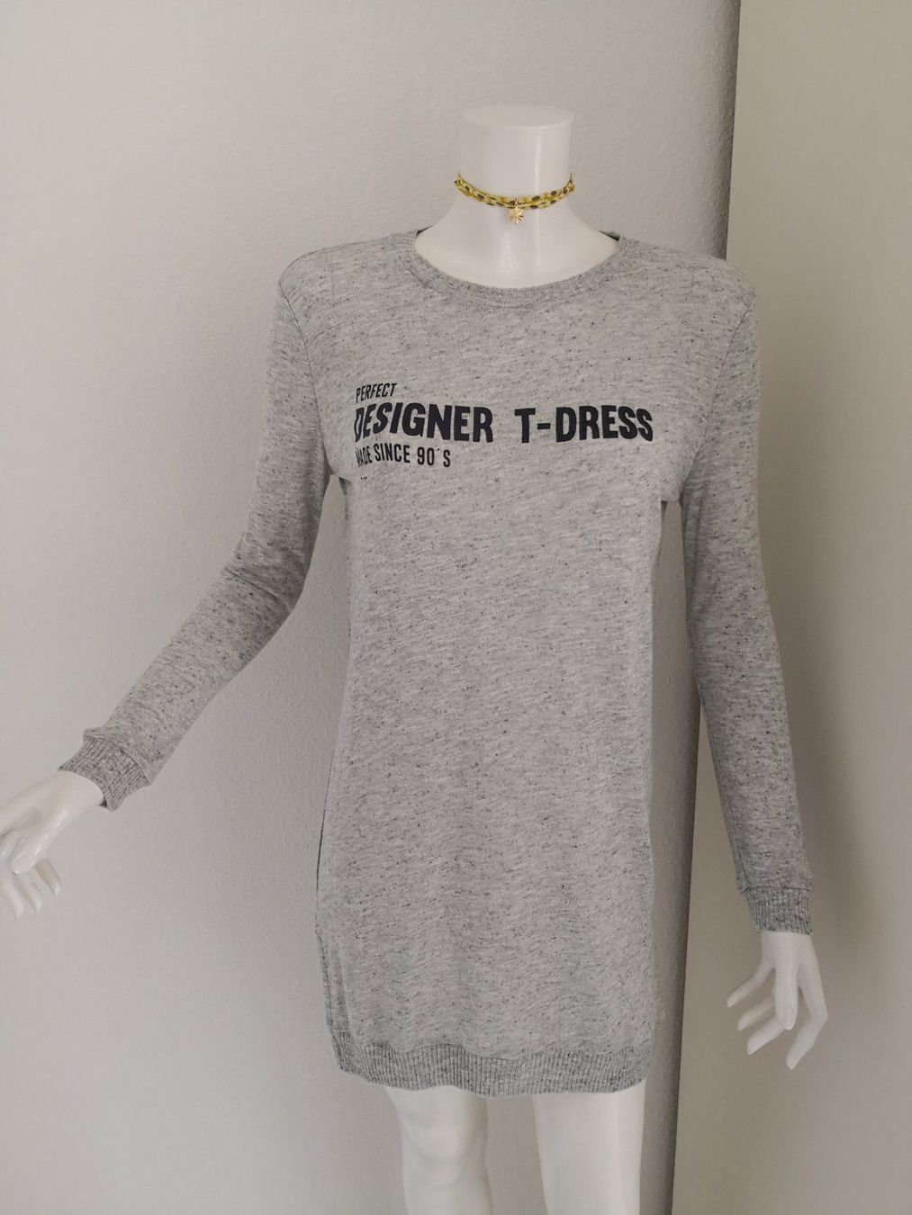 Mango Kleider: 🤩MANGO LANGARM STRICK-PULLOVER-KLEID GRAU&DRUCK & ARMANI P. – Gebraucht aus Olten von Naja-Twins-Twins 8