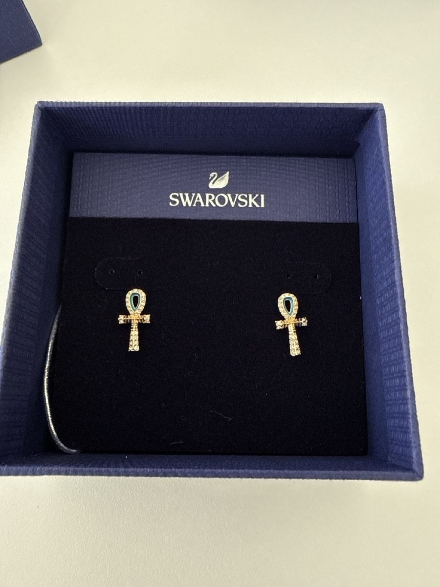 Swarovski Orecchini pendenti & Orecchini a lobo: Swarovski Ohrstecker, goldfarben – Nuovo (secondo la descrizione) da Chur venduto da SteffiundMarco