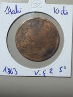 Italie - 10 centimes - 1863 - 
