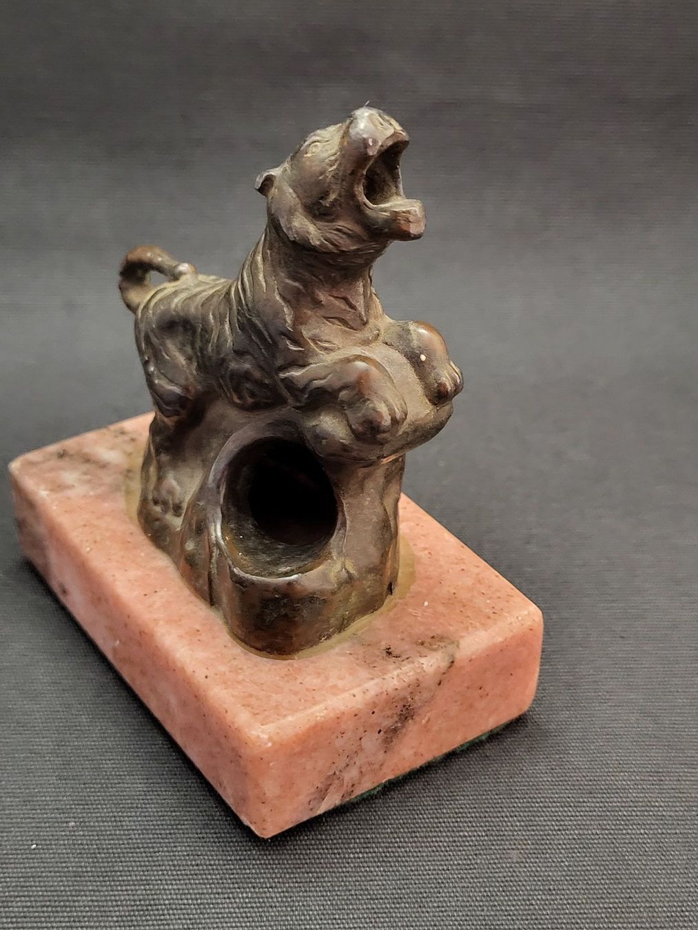 Statuette: Bronze-Tiger auf Marmor-Sockel – Usato da Basel venduto da spinne02 5