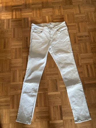 Jean slim vert clair été femme, Zara taille 42 écrit(37cm)