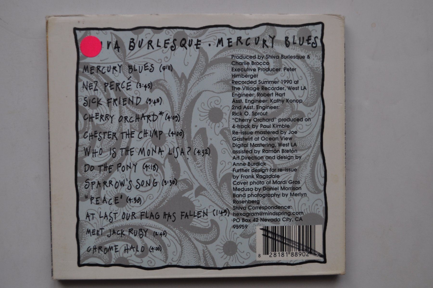 CD: Shiva Burlesque - Mercury Blues – Usato da Marin-Epagnier venduto da Vinil68 1