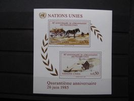UN CH 1985 40 Jahre UNO Block 3  **