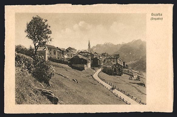 Cartoline postali: Guarda /Engadin, Hotel Meisser mit Zufah – Usato da Berlin venduto da bartko-reher