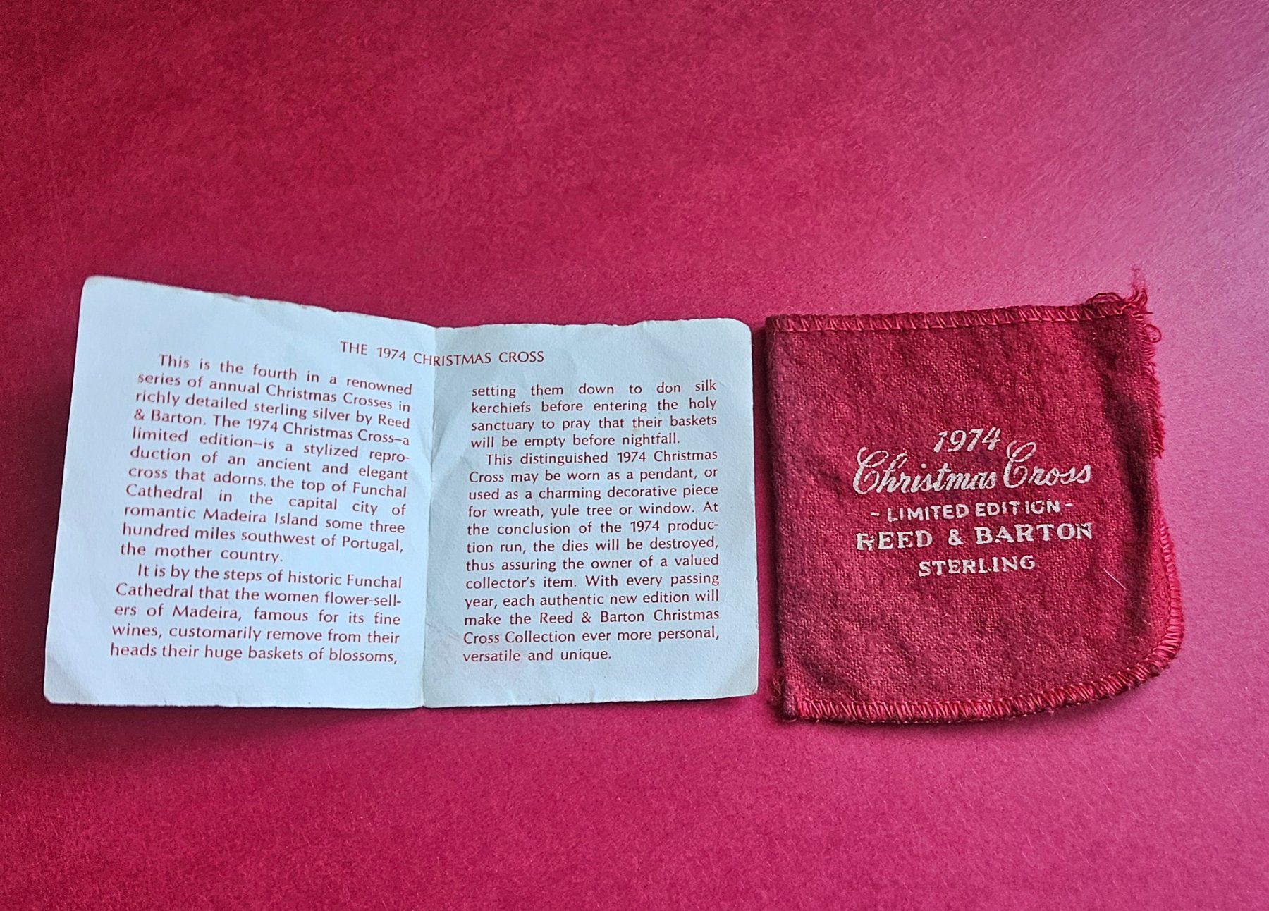 Medaglie: Weihnachtskreuz Reed & Barton Sterling 1974 Anhänger – Usato da Tenniken venduto da tententen30 4