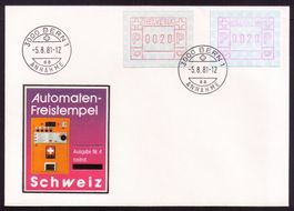 ATM 4+5_FDC_Kombi-FD-Brief 5.8.81 BERN 1_je FD für Typ 4+5 !