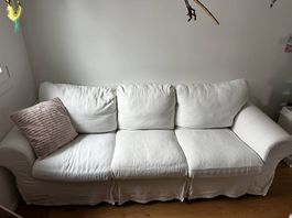 Gut erhaltenes IKEA EKTORP 3er Sofa, Bezug Weiss, Top Zus...