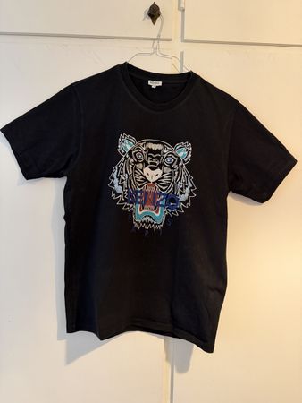 T-Shirt KENZO Paris Taglia L Tigre Nero Ottime Condizioni Es